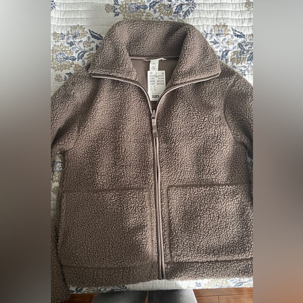 H&M sherpa zip jacket